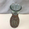 GLASS W/WOOD WRAPPED VASE
