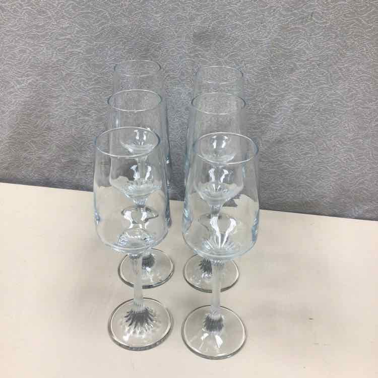 6 CLEAR STEM WARE