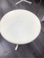 WHITE CIRCULAR END TABLE