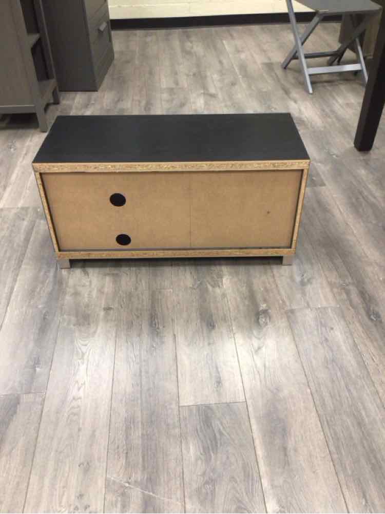 BLACK TV STAND W/1 DRAWER