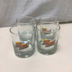 4 SHORT RED ROBIN GLASSES