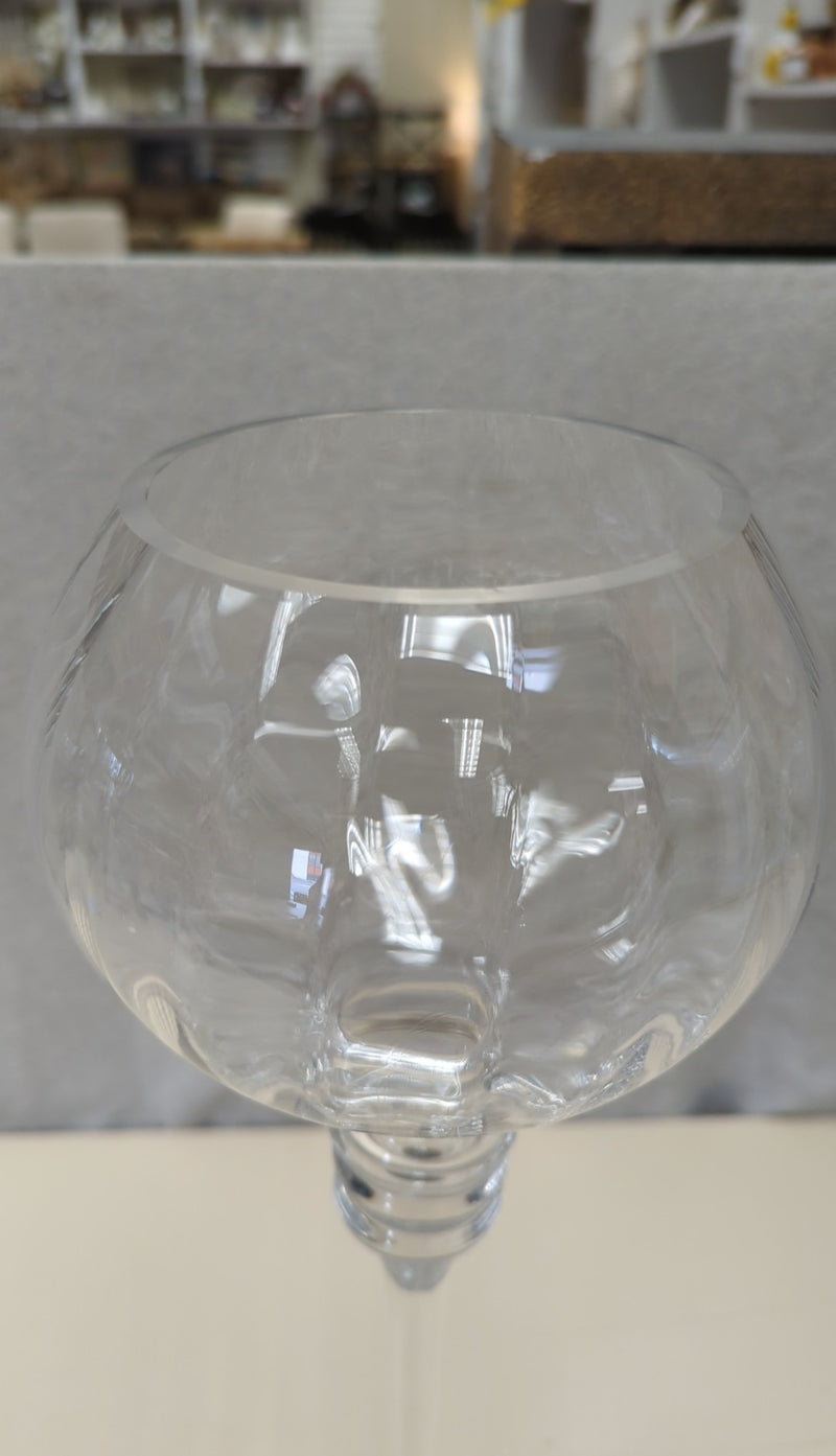 TALL GLASS CANDLEHOLDER
