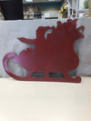 METAL CUTOUT SANTA SLEIGH