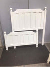 WHITE TWIN HEADBOARD/FOOTBOARD