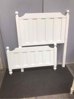 WHITE TWIN HEADBOARD/FOOTBOARD