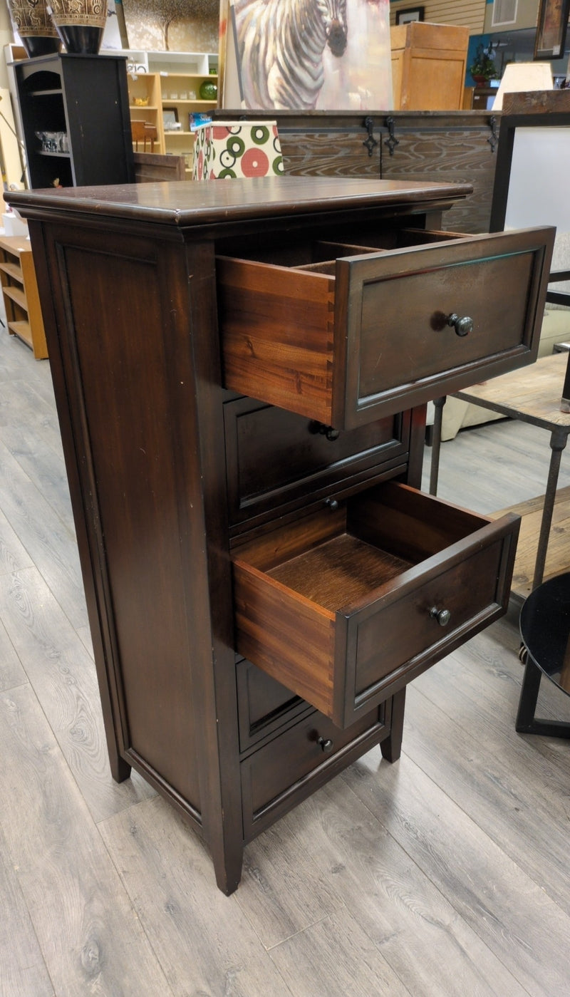 TALL BROWN 6 DRAWER LINGERIE CHEST