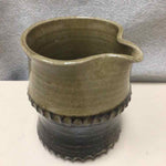 GREEN/BROWN CERAMIC CREAMER