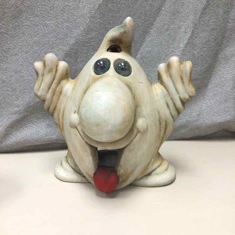 CERAMIC GHOST CANDLE HOLDER