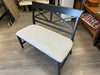 BLACK WHITE ARMLESS BENCH
