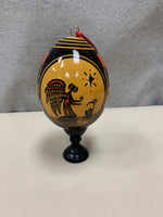 HOLY TRINITY PAINTED EGG ON STAND