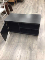 BLACK TV STAND W/1 DRAWER