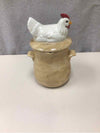 JAR W/HEN LID