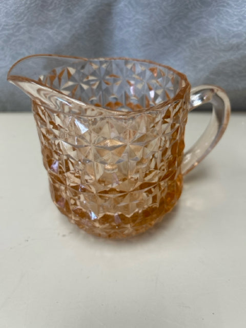 VINTAGE PINK GLASS PITCHER