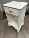 WHITE ONE DRAWER NIGHTSTAND