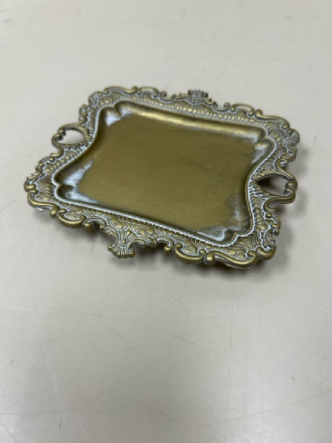GOLD IRON ORNATE DISH