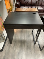 BLACK LAMINATE ONE DRAWER DESK