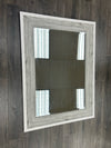 GREY WHITE FRAME MIRROR