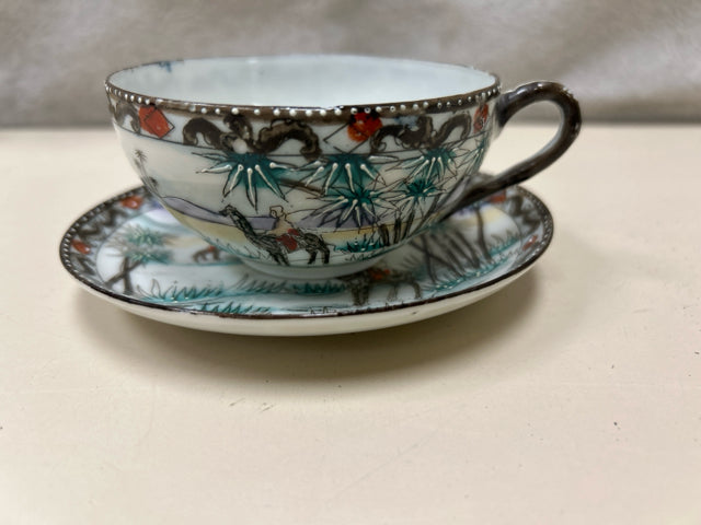 DESERT W/CAMELS TEACUP + PLATE