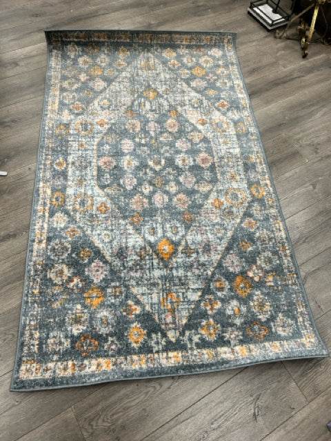 BLUE ORANGE RUG