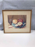 FRAMED STILL LIFE PAINTING OF FRUITS