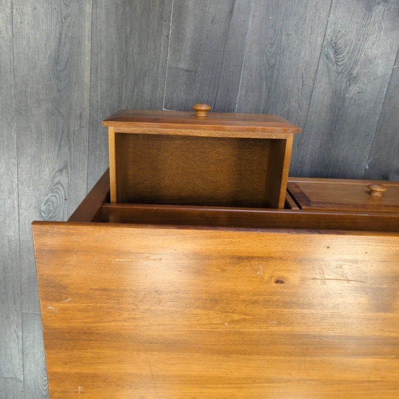 WOOD 2-TIER LOW CONSOLE