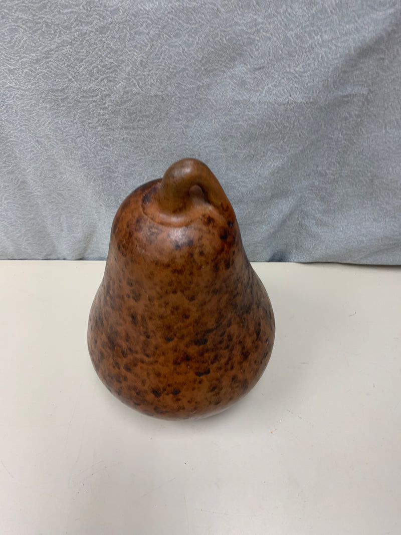 LARGE BROWN CERAMIC PEAR