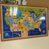 RED METAL FRAME USA MAP