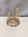 AMBER GLASS CANDLE HOLDERS