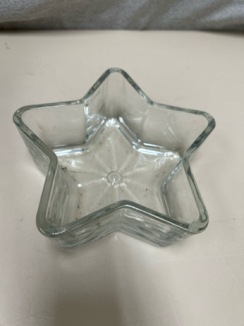 GLASS STAR SHAPE CNDL HLDR