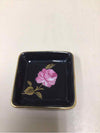 MINI BLACK/GOLD PINK FLOWER DISH