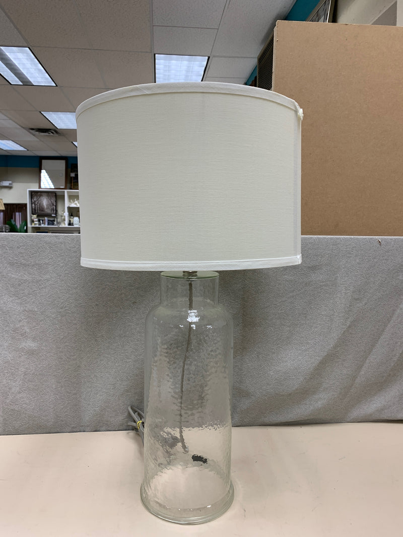 DAPPLED CLEAR GLASS LAMP