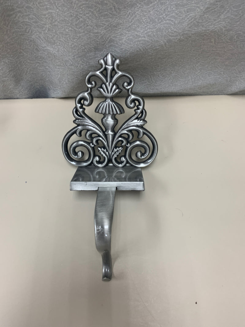 SILVER EMBLEM STOCKING HANGER