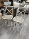 2 26" RATTAN STYLE STOOLS