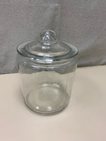 CLEAR GLASS CONTAINER W LID