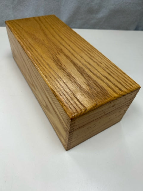 OAK WINE BOX W/SPRING