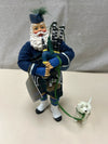 BLUE IRISH BAGPIPER SANTA