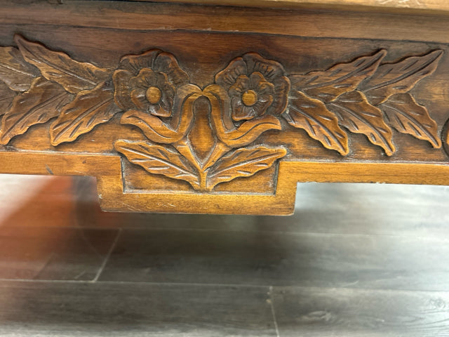 FRENCH WOOD CARVING COFFEE TABLE