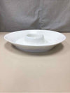 WHITE SNACK SERVING PLATTER