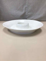 WHITE SNACK SERVING PLATTER