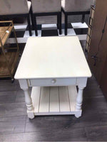 LARGE CREAM NIGHTSTAND WITH DRAWER
