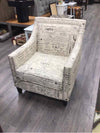 WHITE CHAIR W/BLACK TEXT