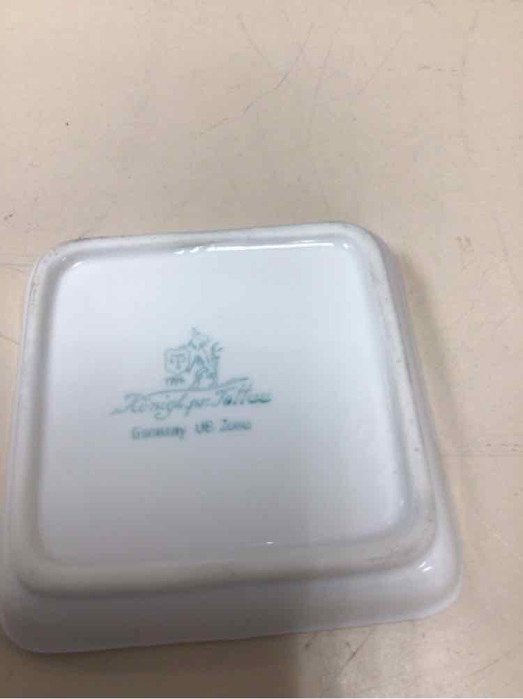 MINI BLACK/GOLD PINK FLOWER DISH