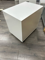 WHITE 6 FLAT FILE ROLLING CABINET