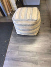 WOVEN FABRIC CUBE OTTOMAN