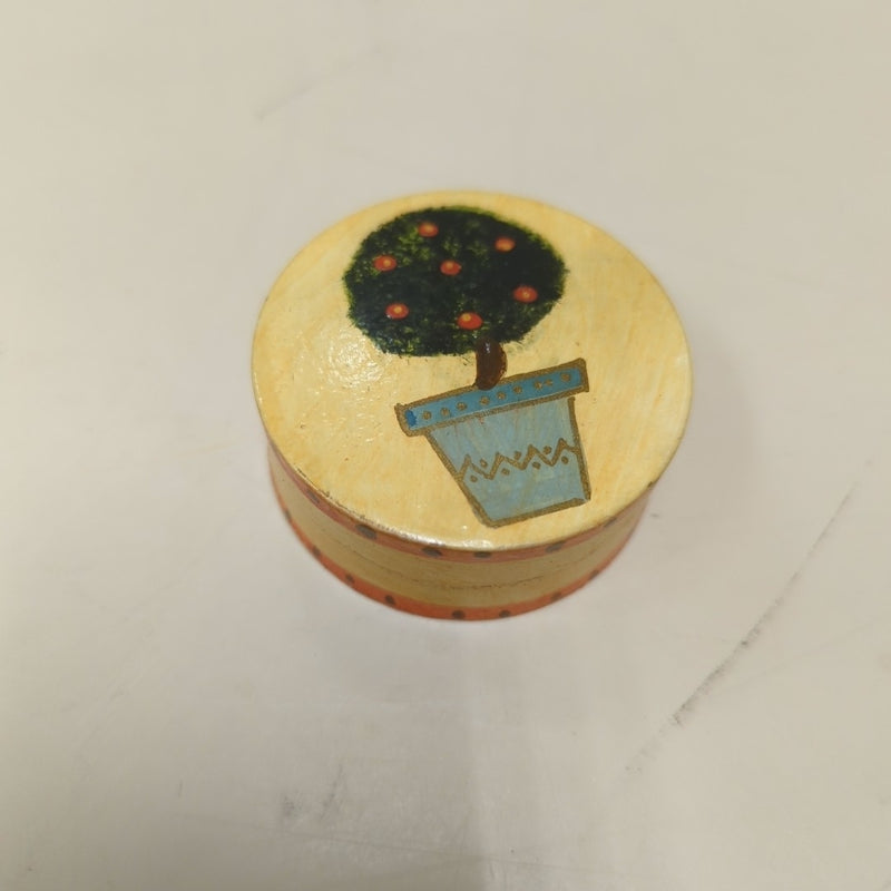 TOPIARY THEME SM WOOD LIDDED BOX