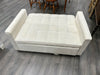 WHITE HIDE A WAY BED & LOVESEAT