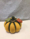 ORANGE/GREEN FABRIC PUMPKIN