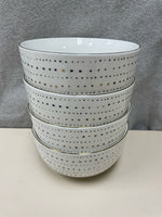 BLUE WHITE SPOTTED BOWL