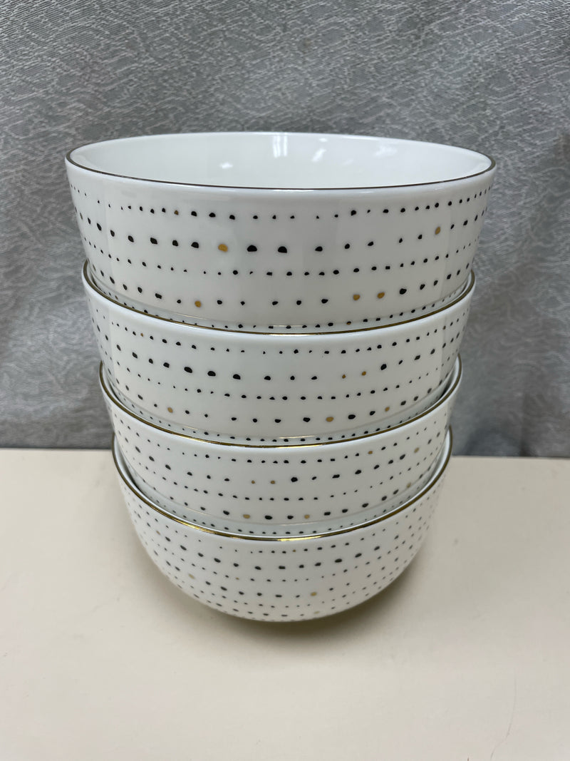 BLUE WHITE SPOTTED BOWL