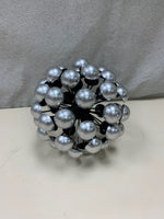 SILVER DOMES DECOR BALL